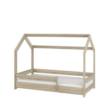Łóżko dziecięce DOMEK BABY BOO 180x80 + materac DĄB SONOMA