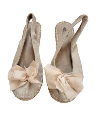 CLIFFS by White Mountain espadryle beż brokat 38