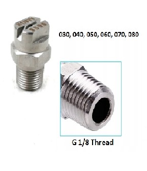 1/8-дюймовая плоская водяная насадка 15 градусов для щетки для дорожного покрытия T-racer