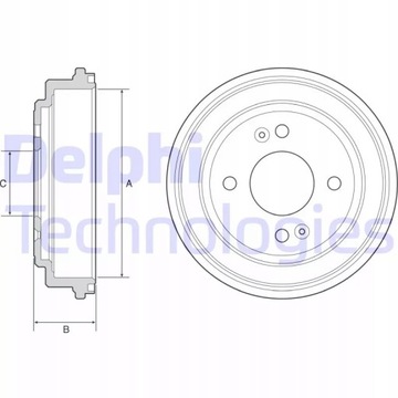 Delphi BF551 Тормозной барабан