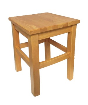 Taboret stołek kuchenny drewniany BARON sosnowy kol. Olcha