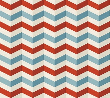 TAPETA CZERWONY NIEBIESKI ZYGZAK CHEVRON