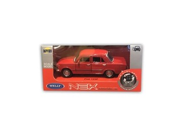 DUŻY FIAT 125P CZERWONY METALOWY MODEL 1:34 WELLY