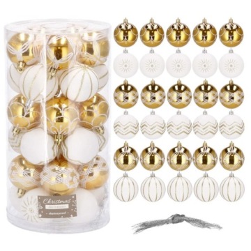 РОЖДЕСТВЕНСКИЕ ШАРЫ 5см ЗОЛОТО ДЛЯ РОЖДЕСТВЕНСКОЙ ЕЛКИ НАБОР 30 ШТ.