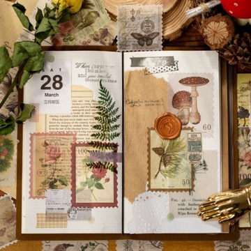 NAKLEJKI DO DZIENNIKA PLANERA SCRAPBOOKING ROŚLINY