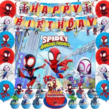 Balony Dekoracje Urodzinowe SPIDERMAN SPIDER-MAN