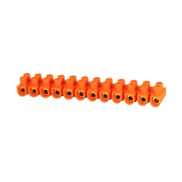 Złączka listwa 12 torowa 4 mm2 pomarańczowa Simet