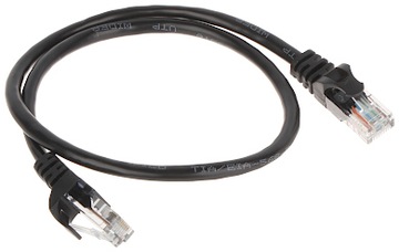 PATCHCORD RJ45/0.5 BLACK 0.5 m CZARNY