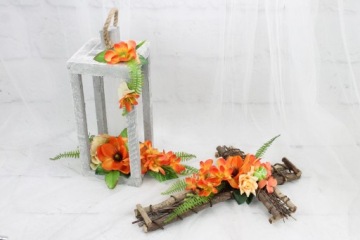 Крест для кладбищенского букета Могильный головной убор ОРАНЖЕВЫЙ