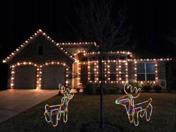 СВЕТЯЩИЙСЯ СВЕТОДИОДНЫЙ РОЖДЕСТВЕНСКИЙ ОЛЕНЬ ЦВЕТНОЕ УКРАШЕНИЕ НАРУЖНОЕ ОСВЕЩЕНИЕ