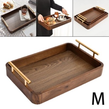 Поднос из массива дерева, тарелка с фруктами.