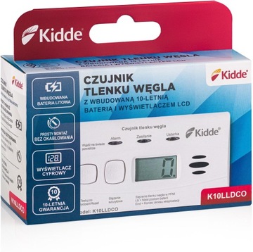 Детектор угарного газа Kidde K10LLDCO с дисплеем