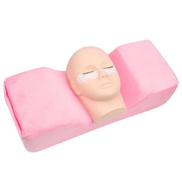 Подушка для ресниц Мягкая косметическая подушка из пены для шеи для домашнего макияжа Розовая