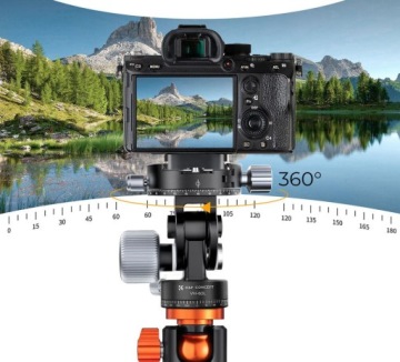 Профессиональная панорамная головка 10 кг K&F VH-60L Aluminium 3x Pitch