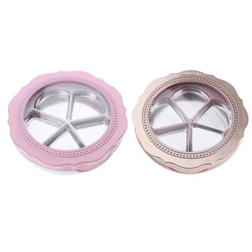 Пустой контейнер для румян на 5 слотов, косметика «сделай сам», розовый, белый