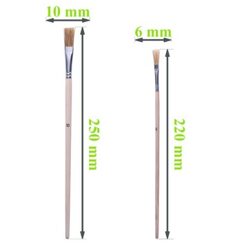 НАБОР КИСТЕЙ Плоская кисть, Круглая кисть, Щетка для радиатора 10 шт. PL