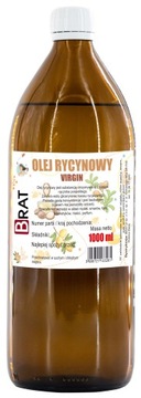 Olej RYCYNOWY 1 litr NATURALNY tłoczony NA ZIMNO