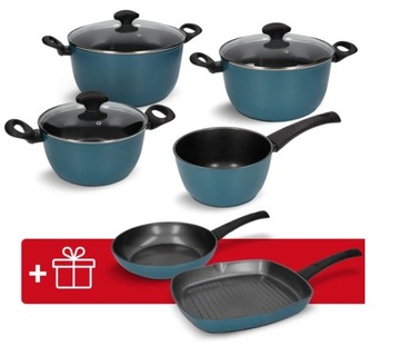 Zestaw garnków 7 el. Enviro Zwieger + patelnia 24, 28 cm Enviro Zwieger