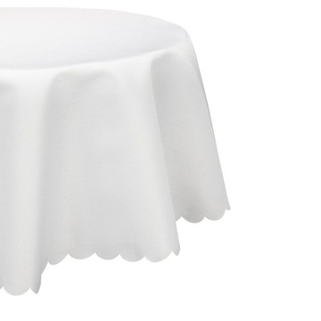 Obrusy obrus biały na stół owalny PLAMOODPORNY elegancki wymiar 120x360 cm