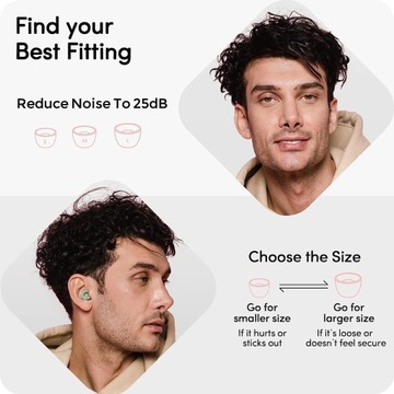 Звукоизолирующие беруши IN-EAR FOR SLEEPING Оттенки розового |-25дБ