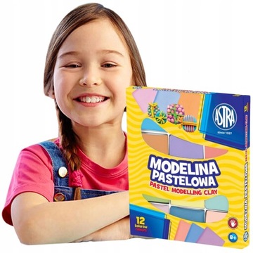Modelina Pastelowa ASTRA Zestaw 12 Kolorów OKAZJA!
