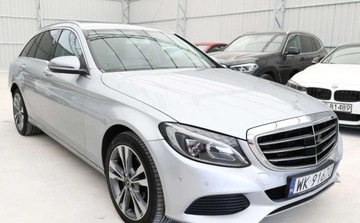 Mercedes Klasa C W205 Kombi 200 BlueTEC 136KM 2017 Mercedes-Benz Klasa C C180 1.6 D 136 KM Ideal Bezwypadkowy 2017r Warszawa