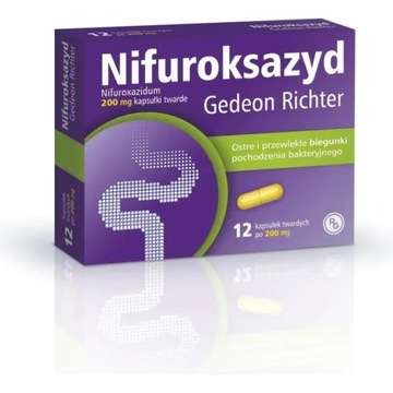 NIFUROKSAZYD NA ZAPALENIE PĘCHERZA 12 KAPSUŁKI