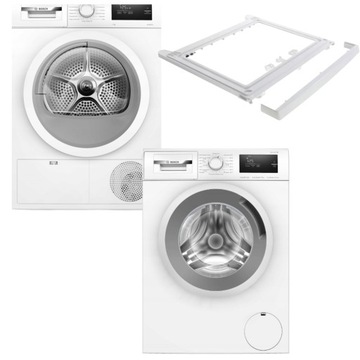Zestaw Bosch Pralka + Suszarka 7/7kg + Łącznik WTZ