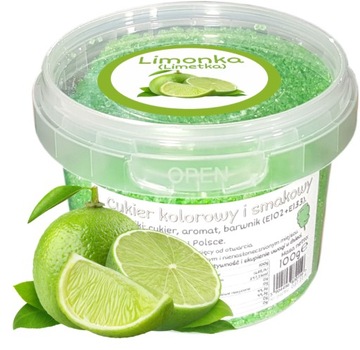 Cukier Do Waty Cukrowej Limonka 100g Limonkowy Zielony Wiaderko Limetka