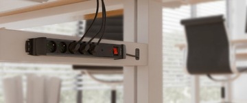 Удлинительный кабель с защитой от перенапряжения и переключателем, 5 розеток, 1,5 м