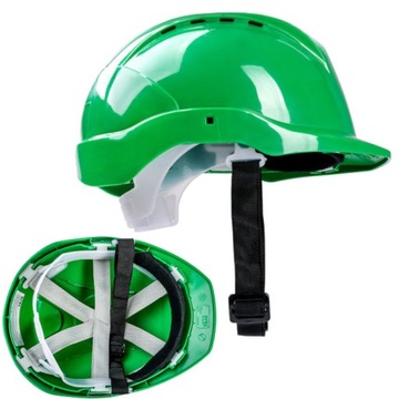 KASK OCHRONNY HEŁM BUDOWLANY ZIELONY