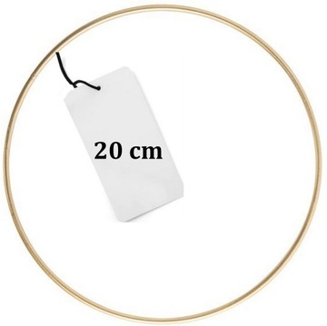 ZŁOTA Metalowa Obręcz do łapacza snów Makramy 20cm