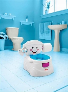 Белый интерактивный горшок Fisher-Price, немецкий язык.