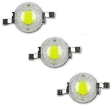 3x DIODA LED 3W ZIMNA 8000-8500K BRIDGELUX 45mil