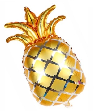 Balon Ananas Złoty Hawajskie Party Impreza Urodzin