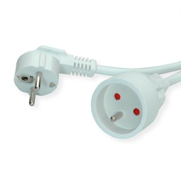 Przedłużacz kabel zasilający 230V UTE biały 10 m