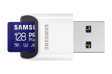 KARTA Samsung Pro PLUS 2023 microSDXC 128GB UHS-I U3 + czytnik kart pamięci