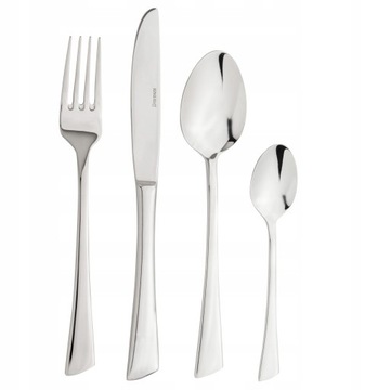 СТОЛОВЫЕ ПРИБОРЫ 24 шт. / 6 ЧЕЛОВЕК СТАЛЬ БЛЕСК КАЧЕСТВА 9 ДИЗАЙНОВ