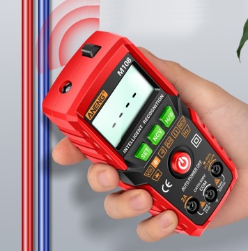 АВТОМАТИЧЕСКИЙ МУЛЬТИМЕТР ANENG M108PRO+CASE+ МЕТР