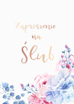 ZAPROSZENIE ŚLUBNE NA WESELE Boho Pastelowe Rosie