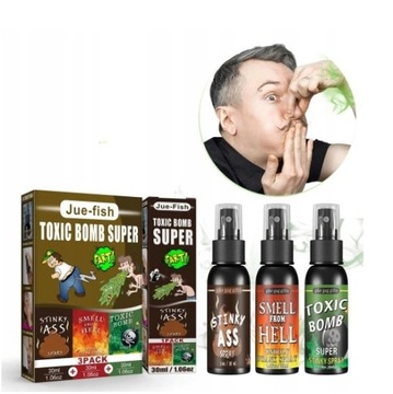 FART SPRAY FART BOMB STEK BOMB 3ШТ. И