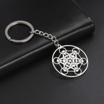 Angel Seal Archangel Metatron Keychain Stainless S
