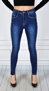 Spodnie Jeansy Jeansowe Skinny Modelujące KORONKA