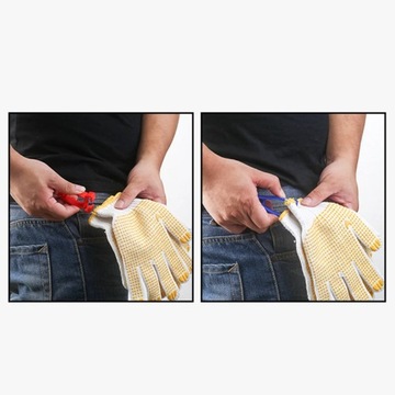 Классические пластиковые перчатки для защиты труда с зажимом для перчаток