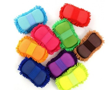 БОЛЬШАЯ ГУБКА ДЛЯ МЫТЬЯ СТЕКЛОВ АВТОМОБИЛЯ С ДЕТАЛИЗАМИ ИЗ МИКРОФИБРЫ XXL