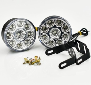 МОЩНЫЕ ДНЕВНЫЕ ХОДОВЫЕ ФОНАРИ 9 СВЕТОДИОДНЫХ ДНЕВНЫХ ХОДОВЫХ ОГНЕЙ КРУГЛОГО СЕРТИФИКАТА