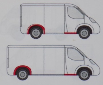 VW TRANSPORTER T4 КОМПЛЕКТ НАКЛАДОК ПЕРЕДНЕЙ ДВЕРИ