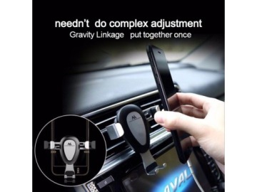 Универсальный автомобильный держатель для телефона на решетке.