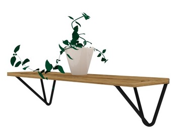 PÓŁKA LOFT RUSTYKAL INDUSTRIAL PODPÓRKA WIRE 80CM
