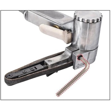 ПНЕВМАТИЧЕСКАЯ ЛЕНТОЧНО-ШЛИФОВАЛЬНАЯ МАШИНА 330*10ММ 16000 ОБ/МИН + 25 РЕМНЕЙ